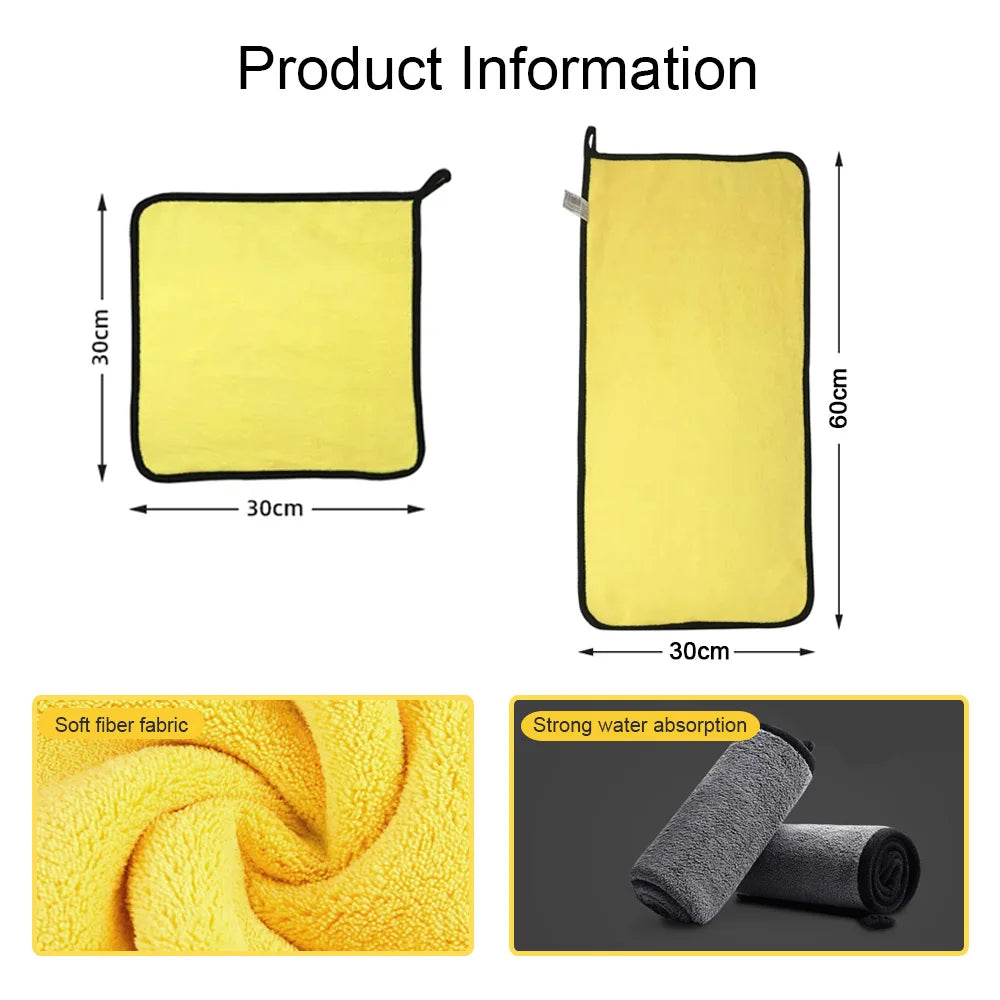 Microfiber Towel Car Microfiber Cloth Wash Towel Microfiber Cleaning Cloth Car Wash Drying Towel Auto Detailing A&S Collection