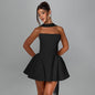 Sexy Tube Top Dress With Back Zipper Design Ins Fashion Short Dress For Party Clothing Women A&S Collection