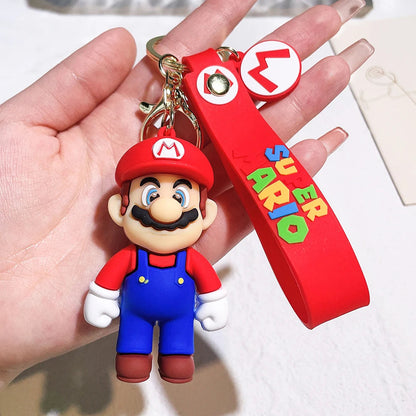 Game Super Mario Bros Keychain Anime Figure Car Decoration Backpack Pendant Accessories Kids Toy Christmas Birthday Gifts gsmFI