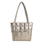 Plaid cloud tote: large, chic commuter bag. A&S Collection