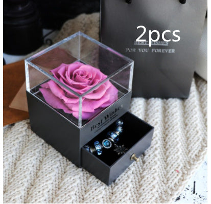 Eternal Flower Rose Jewelry Box for Birthday Presents Valentines Day Wedding Gift A&S Collection