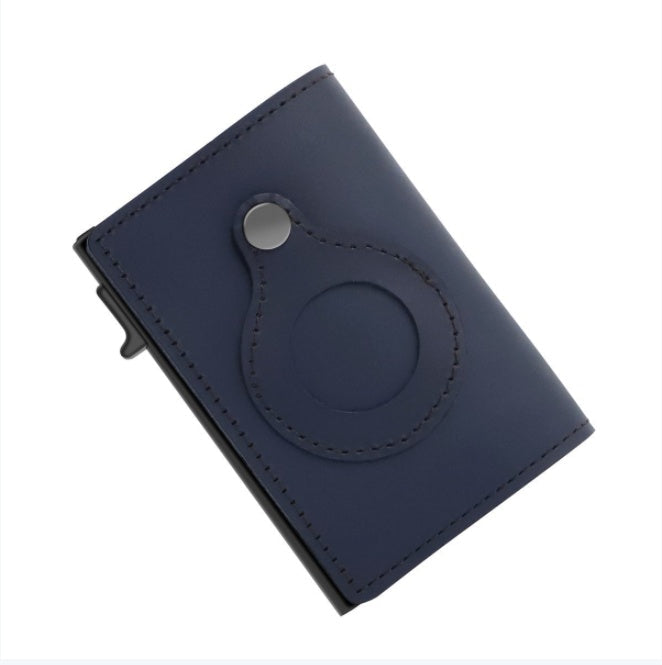 AirTag Wallet Anti Theft Bullet Card Bag Multi-functional Rfid Card Holder Men's Leather Slim Wallets For Airtag Air Tag A&S Collection