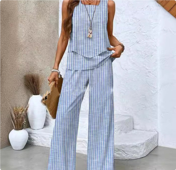"Sleeveless Vest Pant Suit CJ