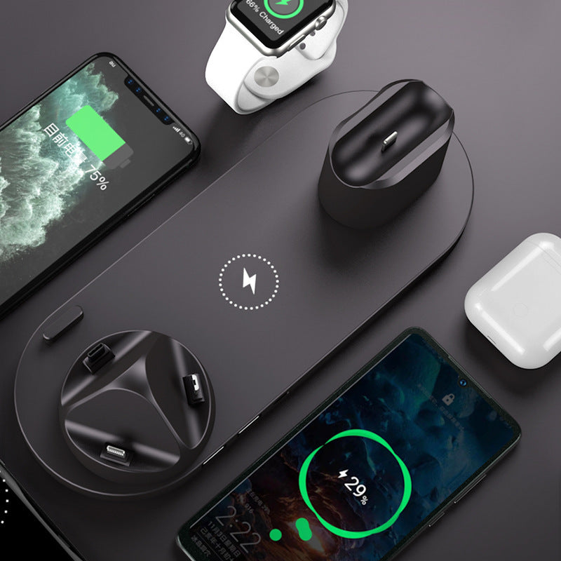 Wireless Charger For IPhone Fast Charger For Phone Fast Charging Pad For Phone Watch 6 In 1 Charging Dock Station A&S Collection