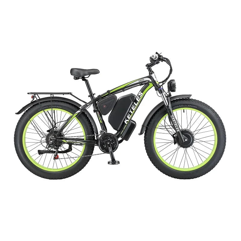 2000W High Power Two Wheel Drive Dual Motor Electric Bike With 26AH Lithium Battery and 26x4.0 inch Fat Tire E-Bike gsmFI