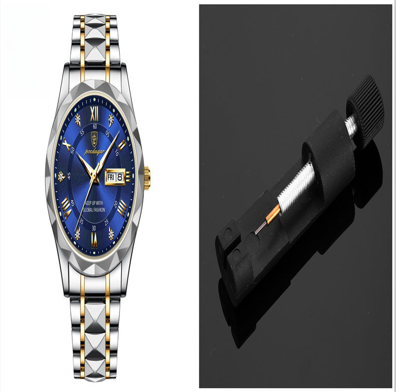 Men's Waterproof Double Calendar Luminous Quartz Watch A&S Collection