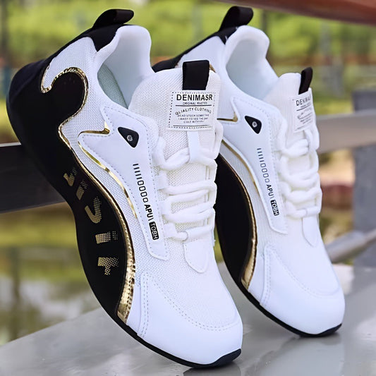 Fashion Colorblock Lace-up Sneakers For Men Breathable Low-top Dad Shoes Running Walking Sports Shoes A&S Collection