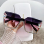 New Arrival Square Rimless With Diamond Designer Ladies Luxury Custom Logo Fashion Women Sunglasses A&S Collection