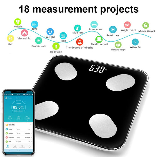 Bluetooth Intelligent Human Body Fat Precision Scale A&S Collection