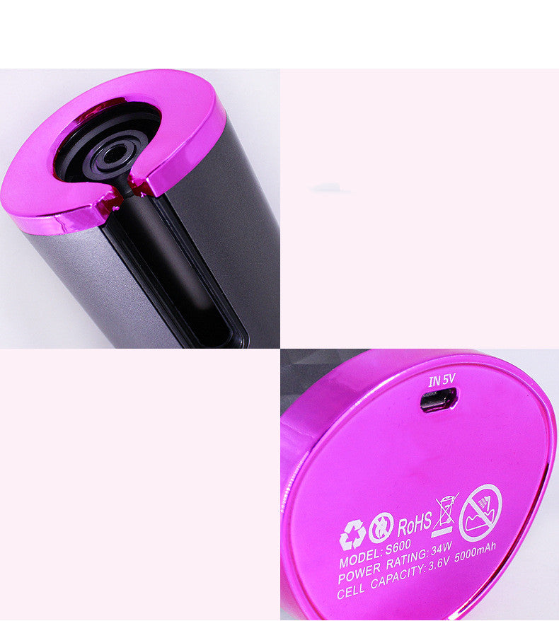 Rechargeable Automatic Hair Curler Women Portable Hair Curling Iron LCD Display Ceramic Curly Rotating Curling Wave Styer CJ