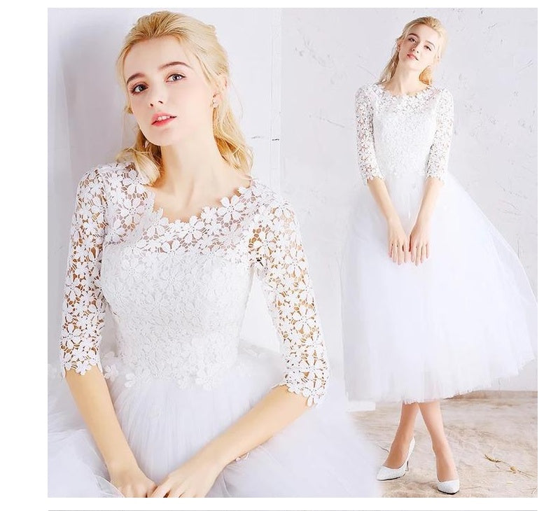Spring new women's party ladies small  sleeves popular white dress summer dress A&S Collection
