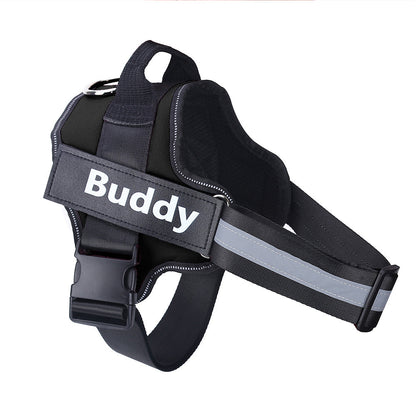 Personalized Dog Harness NO PULL Reflective Breathable Adjustable Pet Harness Vest For Small Large Dog Custom Patch Pet Supplies A&S Collection