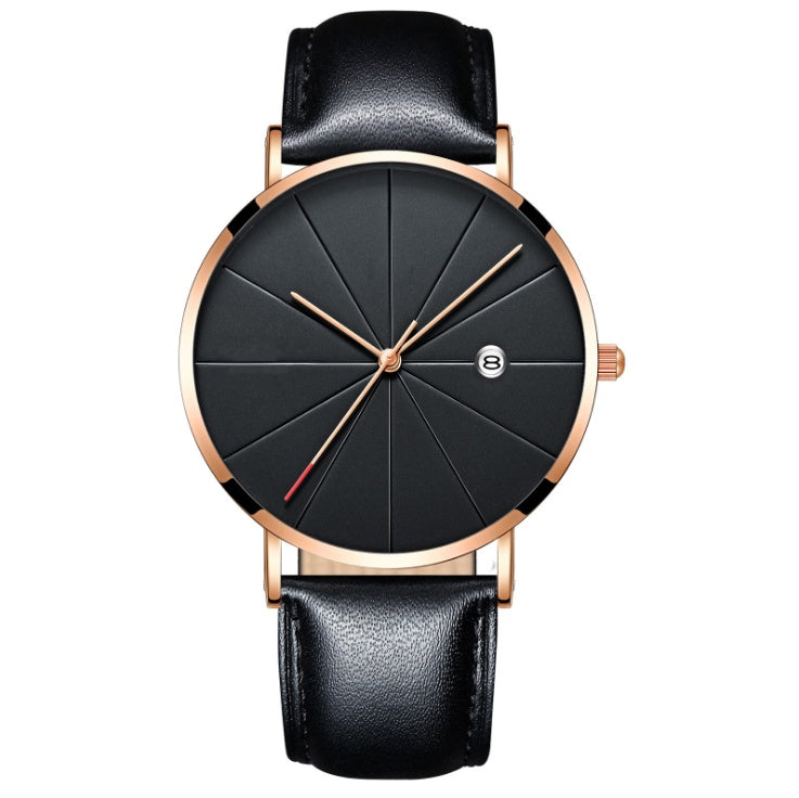 Creative Waterproof Quartz Watch for Men: Simple Calendar Design A&S Collection
