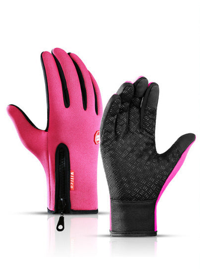 Winter Gloves Touch Screen Riding Motorcycle Sliding Waterproof Sports Gloves With Fleece A&S Collection