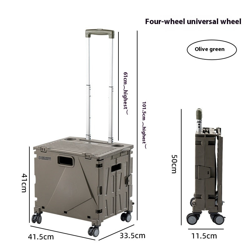 Household Portable Folding Supermarket Trolley CJ