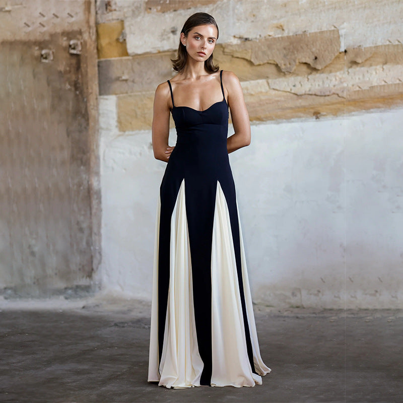 Color Contrast Sling Dresses - Shop Now CJ