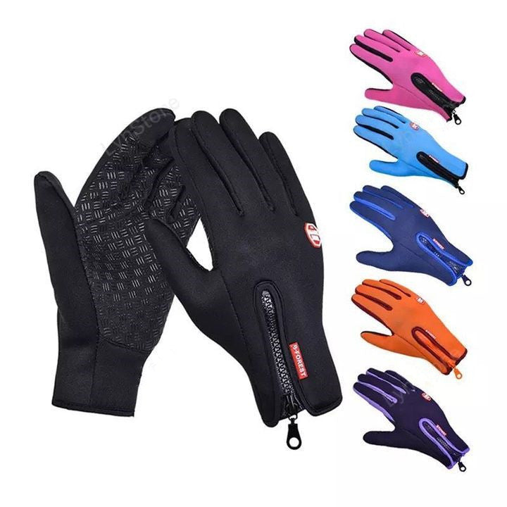 Winter Gloves Touch Screen Riding Motorcycle Sliding Waterproof Sports Gloves With Fleece A&S Collection