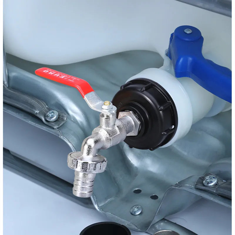 S60x6 Coarse Thread IBC Tank Tap Connecter X 1/2'' 3/4'' Water Coupling Adapter 1000L Garden Home Replacement Valve Fitting A&S Collection