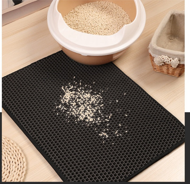 Pet Cat Litter Mat Pet Supplies EVA Double Cat Litter Mat CJ