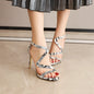 Strut in Style: Snake High Heel Sandals for Bold Women CJ