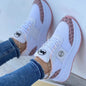 Vibrant Color-block Lace-Up Sneakers: Thick-Soled Sports Shoes for Outdoor Casual Walking and Running A&S Collection