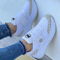 Vibrant Color-block Lace-Up Sneakers: Thick-Soled Sports Shoes for Outdoor Casual Walking and Running A&S Collection