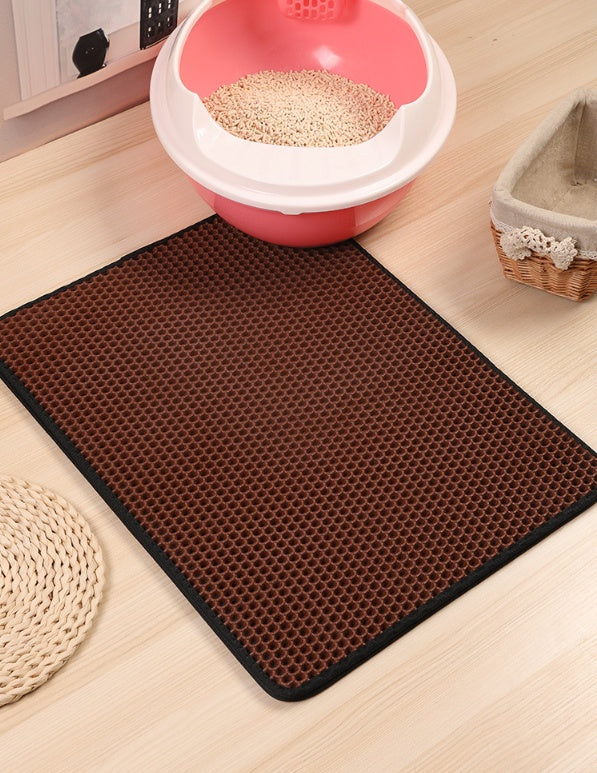 Pet Cat Litter Mat Pet Supplies EVA Double Cat Litter Mat CJ