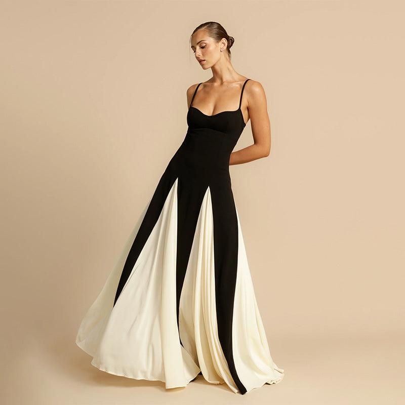 Color Contrast Sling Dresses - Shop Now CJ