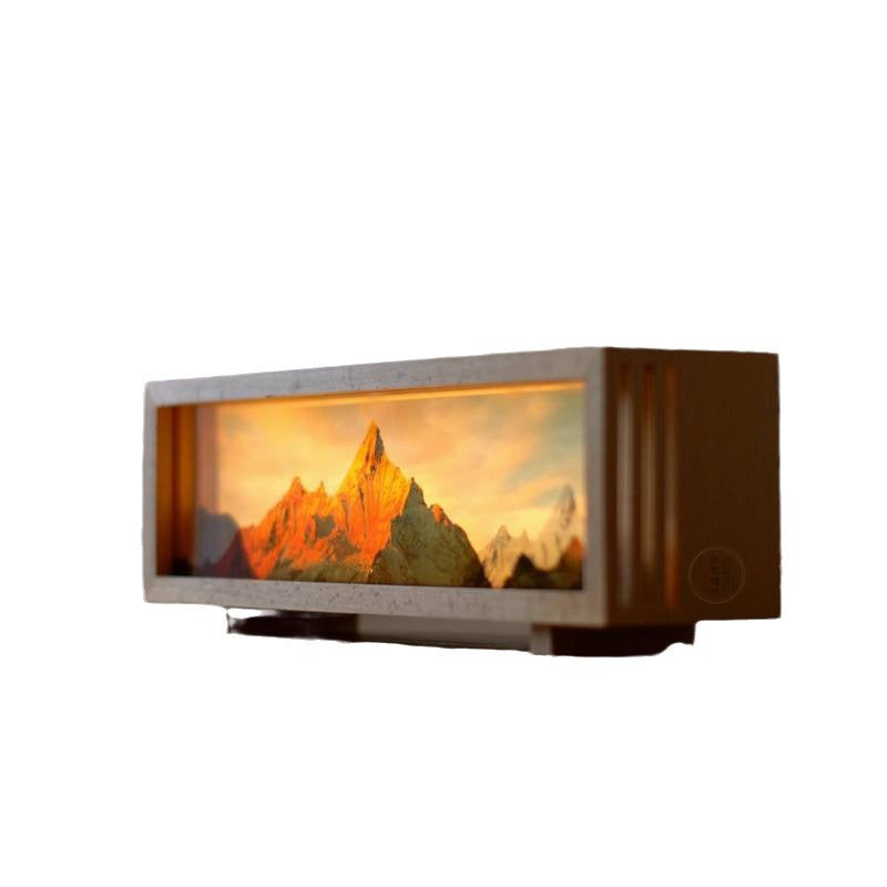 Sunshine Jhan night light Meri Snow Mountain cultural and creative desktop atmosphere light Qianlijiangshan charging pat light Hypersku