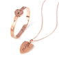 Special Day titanium steel love lock set: matching projection lock bracelet and key necklace for lovers A&S Collection