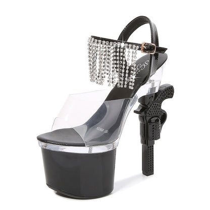 Elevate Your Look with Trendy Muffin Sandals and Transparent Super High Heels CJBHNSNS31969