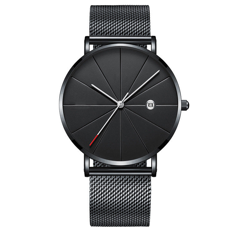 Creative Waterproof Quartz Watch for Men: Simple Calendar Design A&S Collection