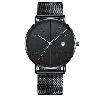 Creative Waterproof Quartz Watch for Men: Simple Calendar Design A&S Collection