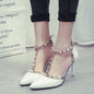 Turn Heads with Chic Studded Pointed High Heels for Women CJ