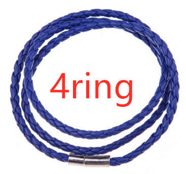 Personalized Mens Braided Genuine Leather Bracelet Stainless Steel Custom Beads Name Charm Bracelet For Men With Family Names A&S Collection