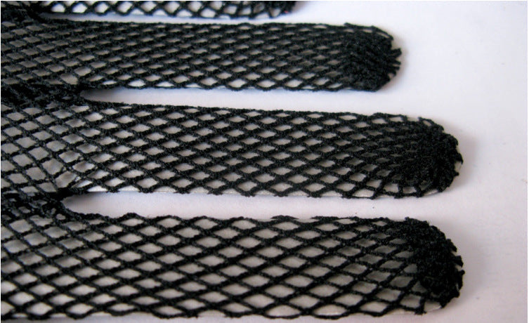 1 pair Knitted stretch mesh gloves A&S Collection