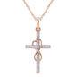 Stunning Alloy Pendant Necklace: Featuring Sparkling Diamonds and an Elegant Infinity Cross Design – Perfect for Adding Timeless Grace to Your Style CJ