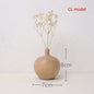 Japanese Style Groceries Solid Wood Dried Flowers And Flowerpot Wooden Craftwork Ins Vase A&S Collection