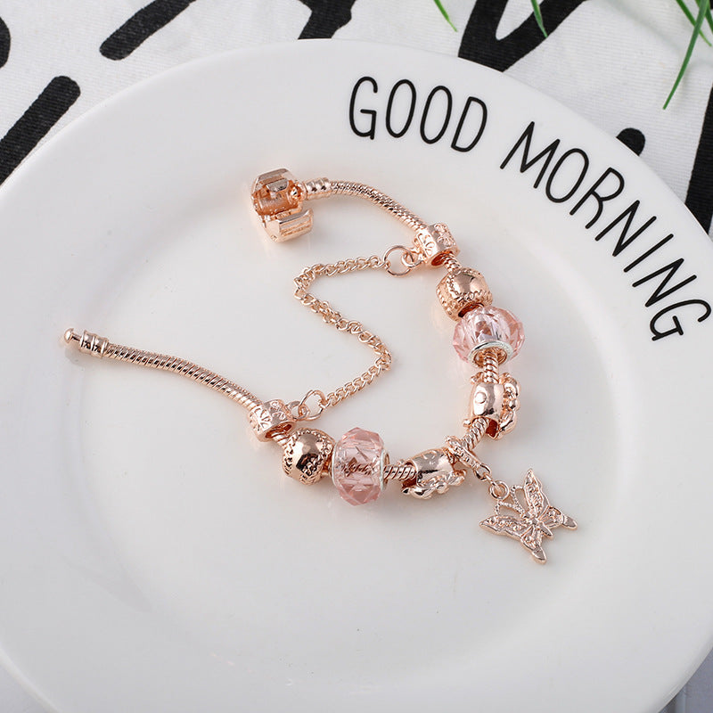 Fashion Love Geometric Rose Gold Bracelet Women's Jewelry A&S Collection