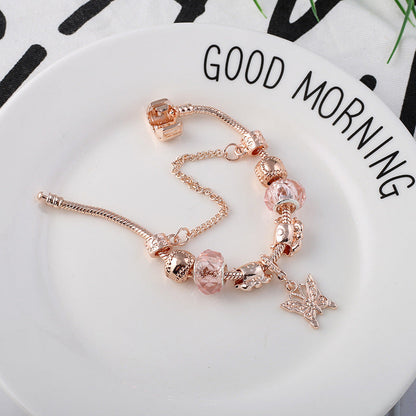 Fashion Love Geometric Rose Gold Bracelet Women's Jewelry A&S Collection