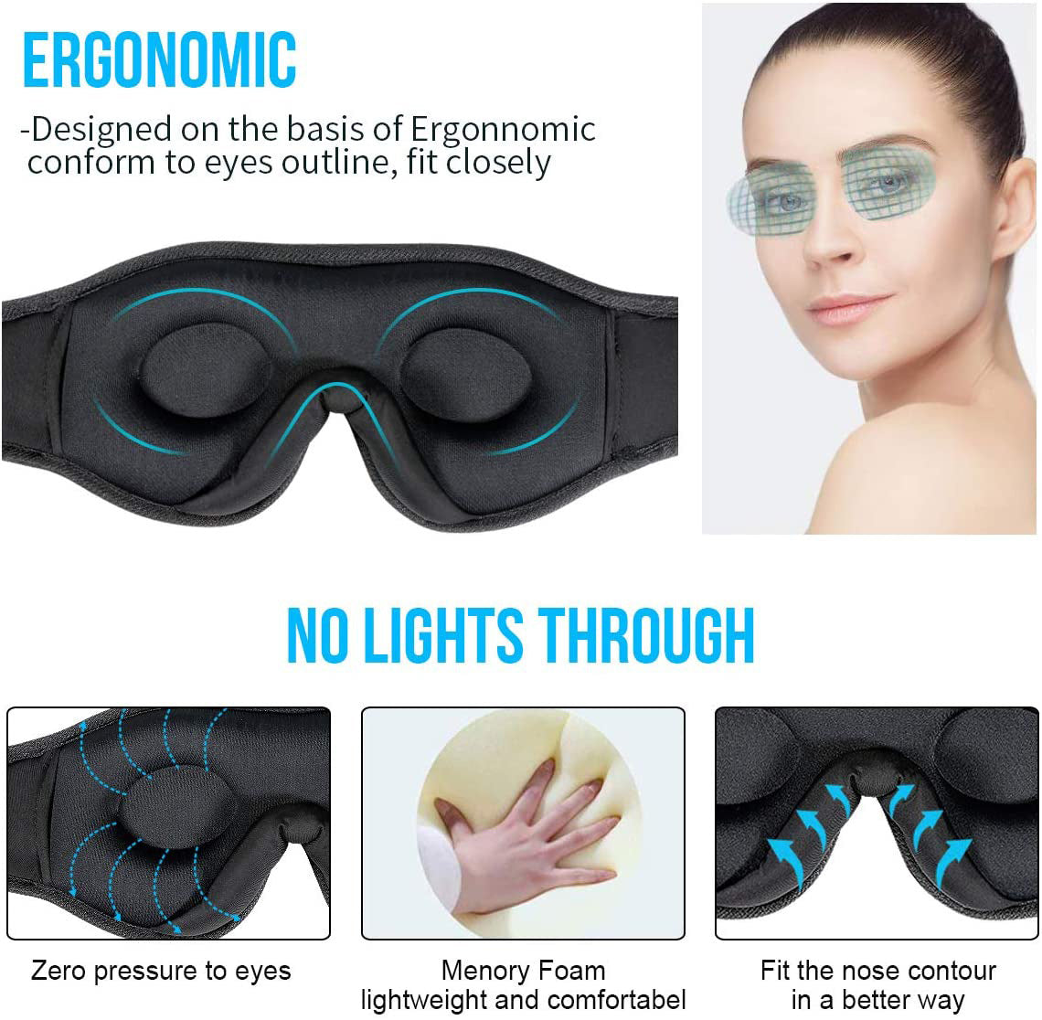Wireless Call Stereo Music Blackout Sleep Eye Mask A&S Collection