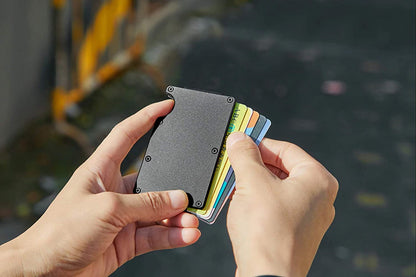 Mens RFID Blocking Slim Money Clip Wallet ID Credit Card Holder Thin Minimalist A&S Collection