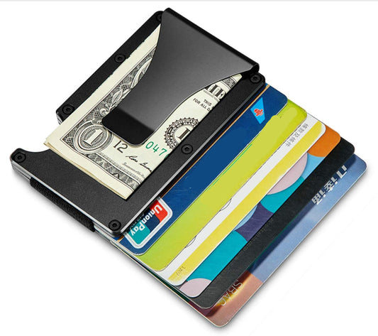 Mens RFID Blocking Slim Money Clip Wallet ID Credit Card Holder Thin Minimalist A&S Collection