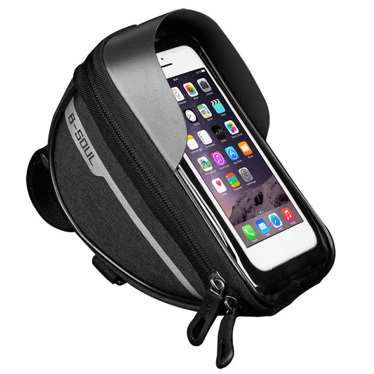 Waterproof Bicycle Cell Phone Holder with Front Pocket | Anti-Glare and Durable Design for Cycling CJ
