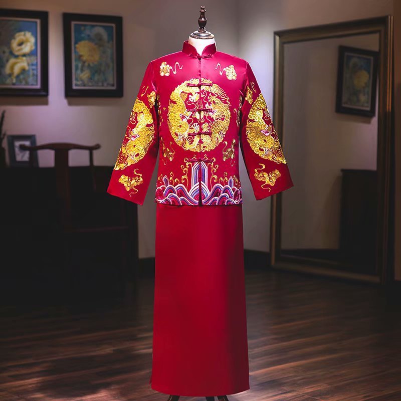 Bridal Slimming Toast Dress Plus Size Chinese Wedding Dress Formal Attire  Horse Face Skirt A&S Collection
