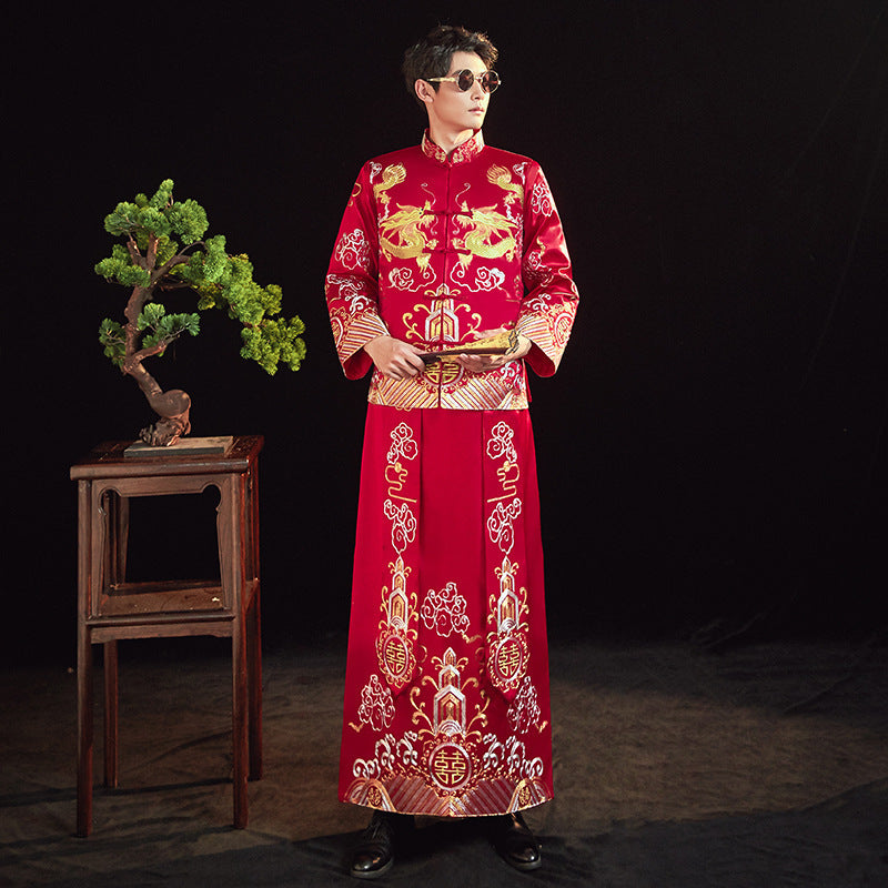 Men's And Women's Suits Embroidered Kimono Chinese Wedding Couples A&S Collection