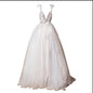 Angel Wedding Dress, Diamond Lace Collar, High Slit Bridal Tail, Open Back Light Wedding Dress A&S Collection