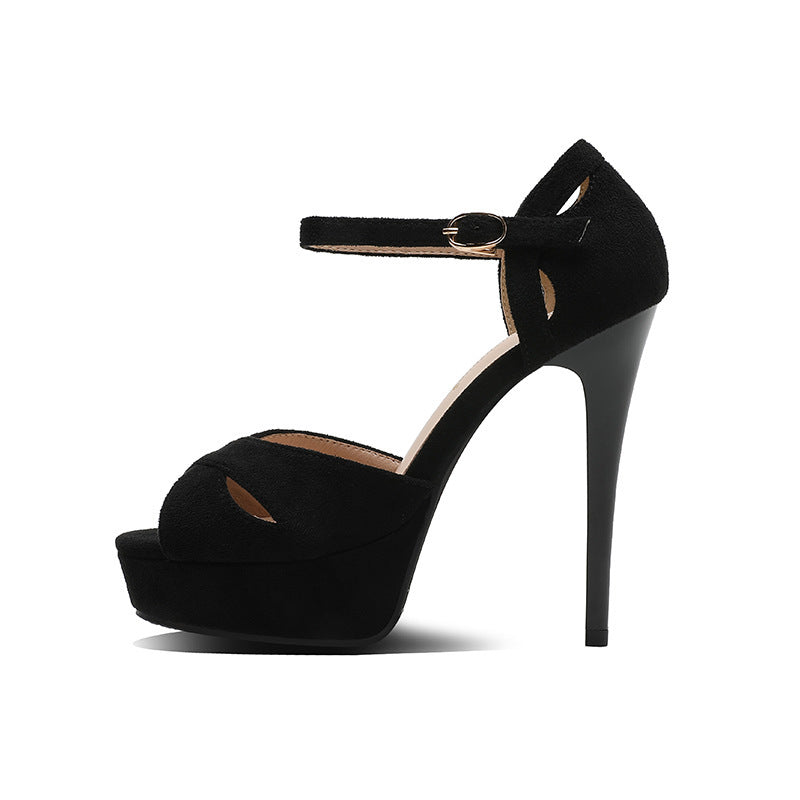 Chic and Stylish Stiletto Platform Sandals with Fish Mouth Design CJ