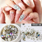 -Art-Decoration Crystal Glitter Glass Rhinestone Diamond Mixed-Design Flat-Bottom CJ