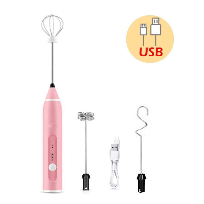 Rechargeable Electric Milk Frother Automatic Kitchen Juice Food Mixer Cream Egg Beater Blender A&S Collection